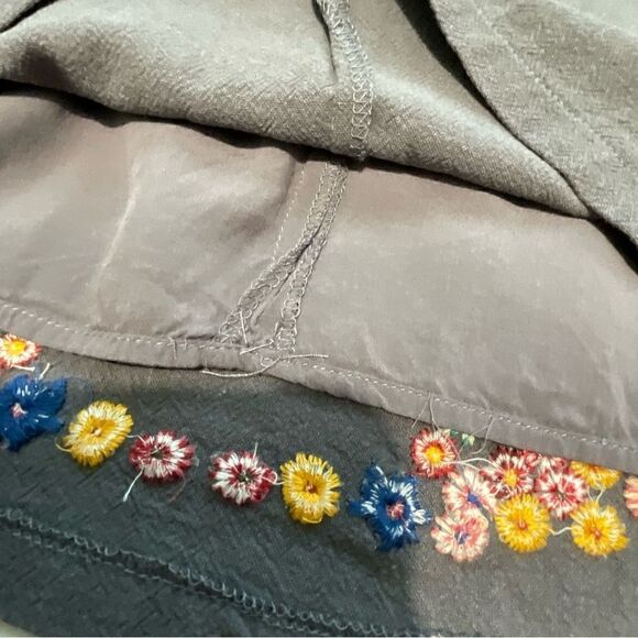 Umgee small lined skirt, embroidery flowers boho  work date concert - Picture 8 of 15